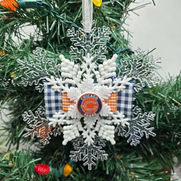 NWT Chicago Bears Ornament NFL Football Christmas Holiday Decor OOAK Handmade - Picture 1 of 4